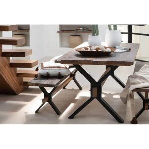 Table à manger en bois rustique Hellin - 6 places - Style industriel - Publicité Table à manger en bois rustique Hellin - 6 places - Style industriel - Publicité
