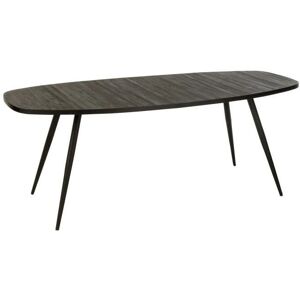 Table à manger ovale en teck recyclé Hellin Modèle L200 - Table à manger - Publicité Table à manger ovale en teck recyclé Hellin Modèle L200 - Table à manger - Publicité