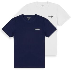 WRANGLER W7BZFQXW4 2PACK SIGN OFF TEE NAVY - T-shirt WRANGLER W7BZFQXW4 2PACK SIGN OFF TEE NAVY - T-shirt