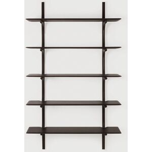 Étagère Murale en Mahogany Brun Foncé Ethnicraft - Design Organique, Fini à la Main - 100x35x196cm - Publicité Étagère Murale en Mahogany Brun Foncé Ethnicraft - Design Organique, Fini à la Main - 100x35x196cm - Publicité