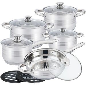 Herzberg Edelstahl Kochgeschirr-Set - 12-teiliges langlebiges Kochgeschirr Herzberg Edelstahl Kochgeschirr-Set - 12-teiliges langlebiges Kochgeschirr