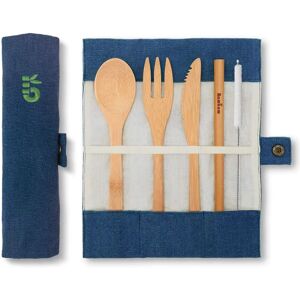 Bambaw Ocean Reusable Bamboo Cutlery Set Bambaw Ocean Reusable Bamboo Cutlery Set