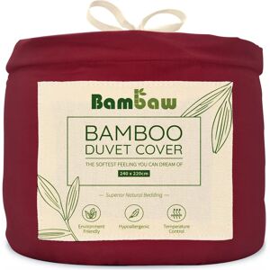 Funda nórdica de bambú - Borgoña - 240x220 Funda nórdica de bambú - Borgoña - 240x220