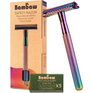 Rasoir de Sécurité en Métal Bambaw Arc-en-ciel - Rasoir de Sécurité - Publicité Rasoir de Sécurité en Métal Bambaw Arc-en-ciel - Rasoir de Sécurité - Publicité