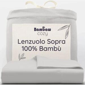 Sábana de bambú Bambaw 180x290 Gris - Ropa de cama Sábana de bambú Bambaw 180x290 Gris - Ropa de cama
