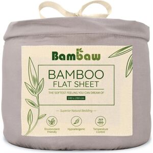 Lenzuolo di bambù Bambaw - 240x290 - Grigio - Lenzuolo Lenzuolo di bambù Bambaw - 240x290 - Grigio - Lenzuolo