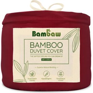 Funda nórdica de bambú 155x220 burdeos - Bambaw Funda nórdica de bambú 155x220 burdeos - Bambaw