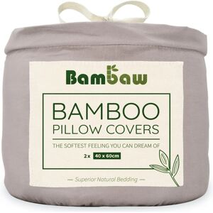 Funda de almohada de bambú Bambaw - 40x60 - Gris Funda de almohada de bambú Bambaw - 40x60 - Gris