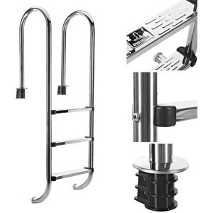 BC-ELEC PL003 Échelle de piscine en acier inoxydable - Gris - Publicité BC-ELEC PL003 Échelle de piscine en acier inoxydable - Gris - Publicité