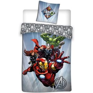 Housse de duvet Marvel Avengers Hulk Black Widow Iron Man Thor - 140x200cm - Publicité Housse de duvet Marvel Avengers Hulk Black Widow Iron Man Thor - 140x200cm - Publicité