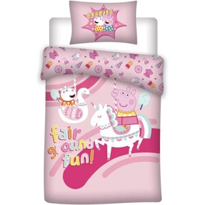 Peppa Pig Fair Ground Fun Microfibre Dekenhoes - Eenpersoons Peppa Pig Fair Ground Fun Microfibre Dekenhoes - Eenpersoons