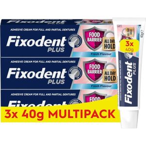 Fixodent Fixodent Plus Food Barrier Strong Hold Denture Adhesive - 40g Fixodent Fixodent Plus Food Barrier Strong Hold Denture Adhesive - 40g