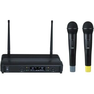 Microphone sans fil UHF HQ Power - 2 Microphones - Noir - Publicité Microphone sans fil UHF HQ Power - 2 Microphones - Noir - Publicité