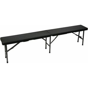 Banco Plegable Perel - Resistente a la intemperie, Apariencia de ratán - 180x25x43cm Banco Plegable Perel - Resistente a la intemperie, Apariencia de ratán - 180x25x43cm
