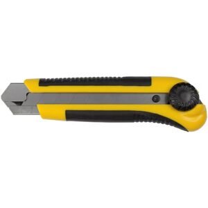 Couteau utilitaire Toolland MES03N - Noir, Jaune - Heavy Duty, Verrou de sécurité Couteau utilitaire Toolland MES03N - Noir, Jaune - Heavy Duty, Verrou de sécurité