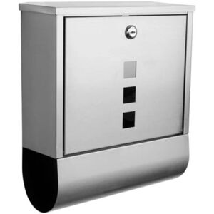 Boîte aux lettres en acier inoxydable Perel Torino - Résistante aux intempéries - 2 clés Boîte aux lettres en acier inoxydable Perel Torino - Résistante aux intempéries - 2 clés