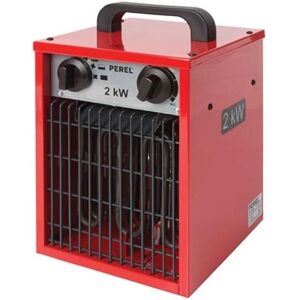 Perel Ventilatorenverwarming - 2000W - Rood - Binnen - 3 Warmte-instellingen Perel Ventilatorenverwarming - 2000W - Rood - Binnen - 3 Warmte-instellingen