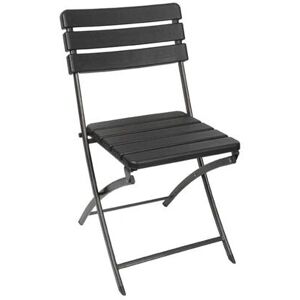 Perel FP165W Schwarzer Outdoor-Stuhl - Gartensitz Perel FP165W Schwarzer Outdoor-Stuhl - Gartensitz