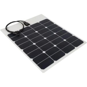 Perel Polykrystallines Solarmodul - 50W, Wetterfest, Hellgrau Perel Polykrystallines Solarmodul - 50W, Wetterfest, Hellgrau