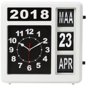 Velleman WC106 Wall/Desk Clock - Rectangle Black/White - Calendar Velleman WC106 Wall/Desk Clock - Rectangle Black/White - Calendar