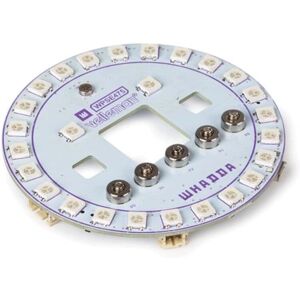 Whadda Micro:bit RGB LED Ringschild - 26 LEDs, Mikrofon, Summer - Weiß Whadda Micro:bit RGB LED Ringschild - 26 LEDs, Mikrofon, Summer - Weiß