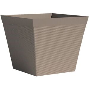 Pot carré Garden ID Taupe - Résistant UV - Recyclé - 29x26cm - Publicité Pot carré Garden ID Taupe - Résistant UV - Recyclé - 29x26cm - Publicité