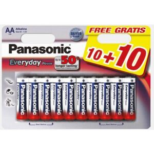 Piles Panasonic LR03 1,5V Alcaline Rouge Argent - Pile - Publicité Piles Panasonic LR03 1,5V Alcaline Rouge Argent - Pile - Publicité