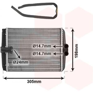 VAN WEZEL 30006250 Mercedes E Class Heater Radiator - Reliable Heating System VAN WEZEL 30006250 Mercedes E Class Heater Radiator - Reliable Heating System
