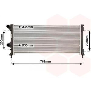 Radiador de aluminio VAN WEZEL 17002250 para FIAT Doblo I - Radiador Radiador de aluminio VAN WEZEL 17002250 para FIAT Doblo I - Radiador