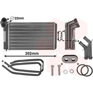 Van Wezel Modelo 95NW18B539AB Núcleo de calefacción de aluminio - Intercambiador de calor Van Wezel Modelo 95NW18B539AB Núcleo de calefacción de aluminio - Intercambiador de calor