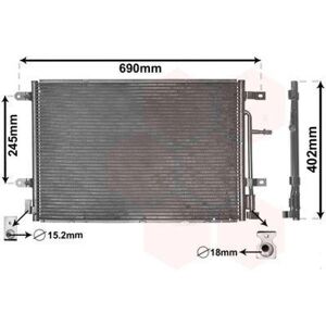 VAN WEZEL 03005238 Condenser Air Conditioning - For Audi B6/B7 VAN WEZEL 03005238 Condenser Air Conditioning - For Audi B6/B7