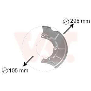VAN WEZEL Protector de polvo de freno - Izquierda delantera - Zincado VAN WEZEL Protector de polvo de freno - Izquierda delantera - Zincado