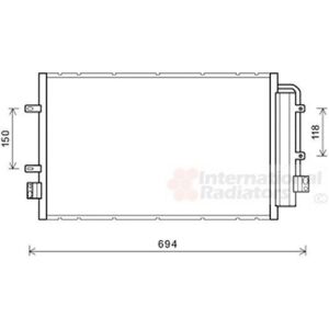Van Wezel Model 28005127 Aluminium Car Condenser - Car Condenser Van Wezel Model 28005127 Aluminium Car Condenser - Car Condenser