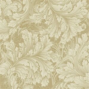 Grandeco Gold Rossetti Acanthus Leaves Scroll Wallpaper - Wallpaper Grandeco Gold Rossetti Acanthus Leaves Scroll Wallpaper - Wallpaper