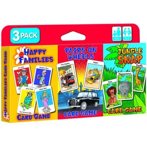 Cartamundi Jungle Snap, Pairs on Wheels & Happy Families - Card Games Cartamundi Jungle Snap, Pairs on Wheels & Happy Families - Card Games