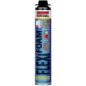 Mousse polyuréthane élastique Flexifoam Soudal - 750ml - Publicité Mousse polyuréthane élastique Flexifoam Soudal - 750ml - Publicité