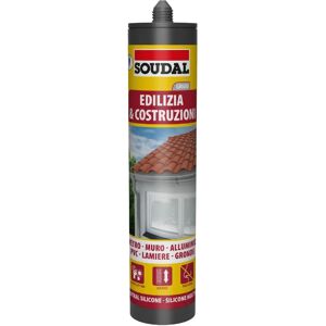 Sigillante in silicone neutro grigio Soudal - 300ml per edilizia Sigillante in silicone neutro grigio Soudal - 300ml per edilizia