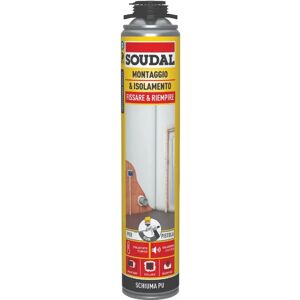 Schiuma Soudal - Alta Isolamento - Montaggio & Sigillatura - 750ml Schiuma Soudal - Alta Isolamento - Montaggio & Sigillatura - 750ml