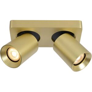 Lucide Nigel Deckenstrahler - Dimmbar - Warmweiß - GU10 - 2x5W 2200K/3000K - Messing Lucide Nigel Deckenstrahler - Dimmbar - Warmweiß - GU10 - 2x5W 2200K/3000K - Messing