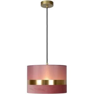 Lucide Extravaganza Tusse Pink Pendant Light - Modern Retro Linen Lucide Extravaganza Tusse Pink Pendant Light - Modern Retro Linen