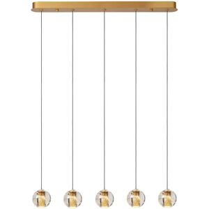 Lucide DILENKO Pendant Light - Dimmable, 5x3.5W, Gold Finish Lucide DILENKO Pendant Light - Dimmable, 5x3.5W, Gold Finish