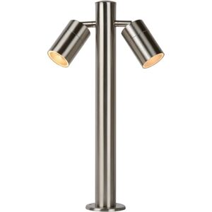 Lucide Arne-Led Luz de poste exterior - cromo satinado - 2x5W - IP44 Lucide Arne-Led Luz de poste exterior - cromo satinado - 2x5W - IP44
