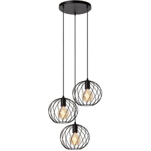 Lucide Lighting Danza Classic 3-Light Pendant - Black - 50cm Lucide Lighting Danza Classic 3-Light Pendant - Black - 50cm
