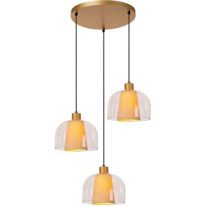 Lucide Gunhild Ceiling Pendant - Gold, 3-Light, Adjustable Height Lucide Gunhild Ceiling Pendant - Gold, 3-Light, Adjustable Height