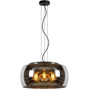 Lucide Olivia Modern Pendant Light - Smoke Grey - 50cm Lucide Olivia Modern Pendant Light - Smoke Grey - 50cm