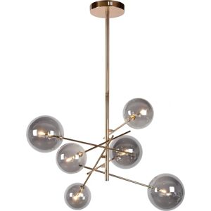 Lucide Alara Gold Pendant Light - Ø72cm, LED, G4, 6x1.5W, 2700K Lucide Alara Gold Pendant Light - Ø72cm, LED, G4, 6x1.5W, 2700K