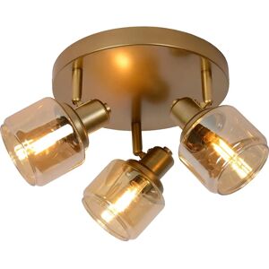 Lucide Bjorn Classic Ceiling Spotlight - 38cm, 3xE14, Gold - Ceiling Light Lucide Bjorn Classic Ceiling Spotlight - 38cm, 3xE14, Gold - Ceiling Light