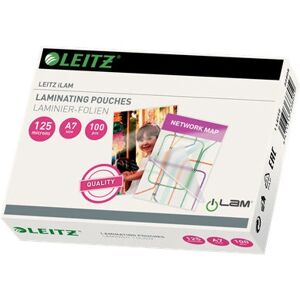 Leitz A7 Laminierhüllen - Transparent, 125 Mikron, 100 Stück Leitz A7 Laminierhüllen - Transparent, 125 Mikron, 100 Stück