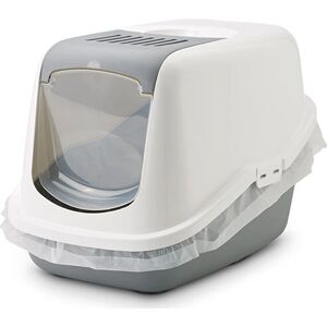 Savic Nestor Cat Litter Box - Grey/Green - Odor Control - Cat Privacy Savic Nestor Cat Litter Box - Grey/Green - Odor Control - Cat Privacy