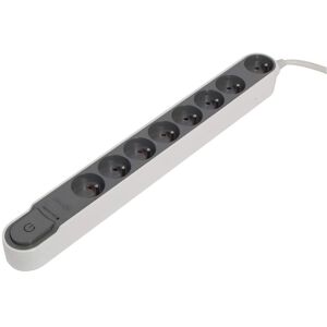 Chacon 49812 Power Strip with Surge Protection - 8 Outlets, 1.5m, Grey Chacon 49812 Power Strip with Surge Protection - 8 Outlets, 1.5m, Grey